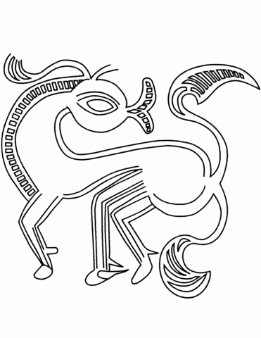 Celtic Horse Design Coloring Page